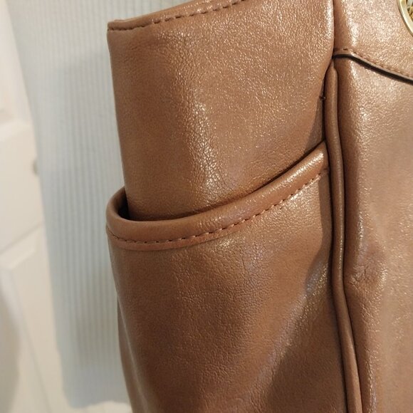 3356 Large Mondani New York Tote Bag In Tan Leather. - Picture 3 of 8